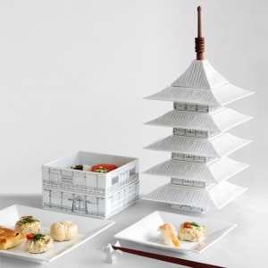 金阁寺/五重塔波佐见烧