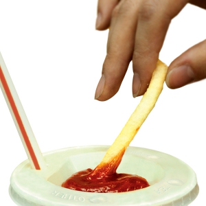 可以盛番茄酱的可乐杯盖