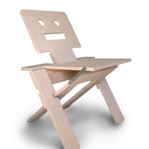 “囧”人单板椅