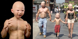 古怪的婴儿面具