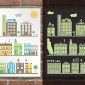 创意“白+黑”海报