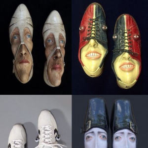 风格另类的鞋子雕塑