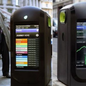 带有LCD屏的智能垃圾桶