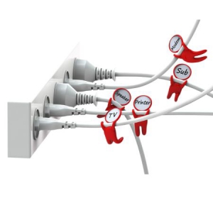 可爱的插线标识小人