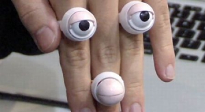 机器大眼睛戒指