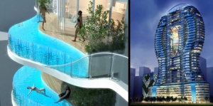 阳台带泳池的大厦