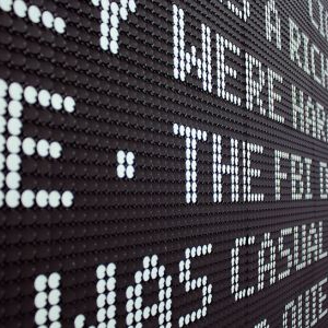 趣味交互的翻转点阵广告牌