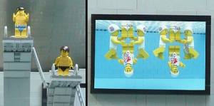 乐高小人们的奥运跳水比赛