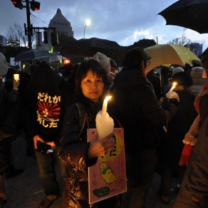 表示抗议的中指蜡烛