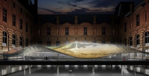 卢浮宫内的金色展厅屋顶