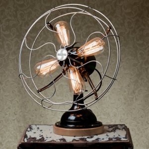 蒸汽朋克风扇灯