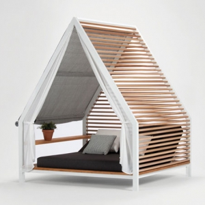 惬意的房子户外沙发床