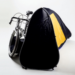 自行车的帐篷前轮