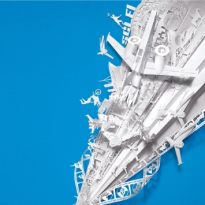 广告中的纸雕艺术