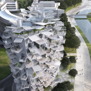 松果外形的公寓大楼