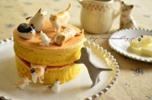 可爱的猫猫甜点