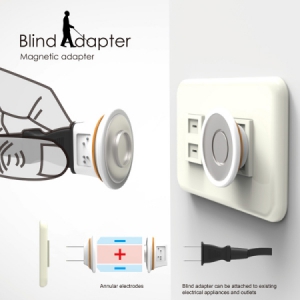 为盲人设计的磁性转接头