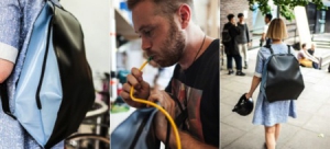 减震防摔的充气背包