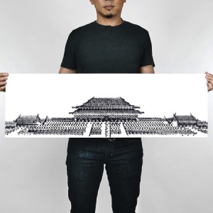 车胎上的名胜建筑
