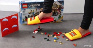 保护脚掌的LEGO拖鞋