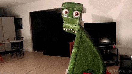 呆萌的霸王龙剪影