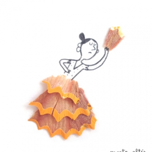 可爱的铅笔屑卡通画作