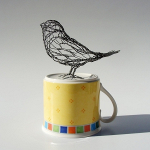 铁丝扭出的动物雕塑