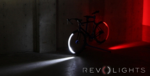 轮毂上的自行车灯