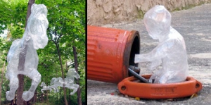 透明胶带的艺术雕塑