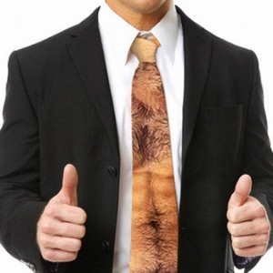 狂野的胸毛领带