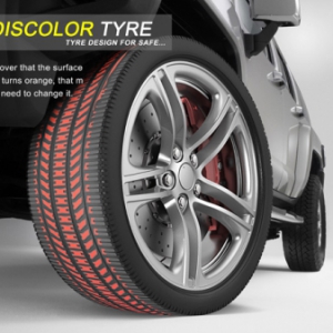 内置彩色夹层的安全轮胎