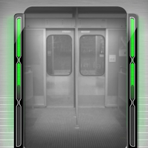 地铁门上的红绿灯