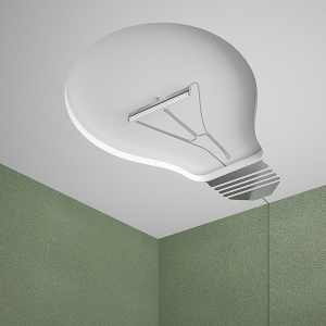 天花板上的灯泡吊灯