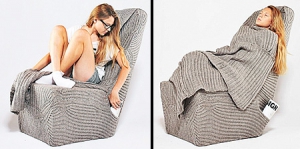 温暖的裹毯座椅