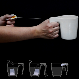 带茶包收纳处的节约马克杯