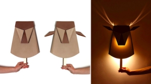 可爱的鹿头壁灯