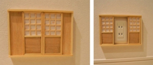 日式推拉门插座外罩