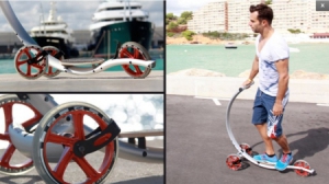 造型圆润的滑板车