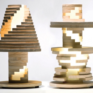 造型多变的木块拼接灯