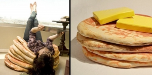 香甜的黄油烧饼坐垫