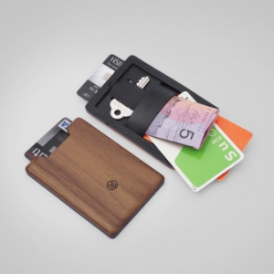简约木制钱包