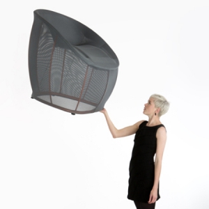 轻便网面钢管扶手椅