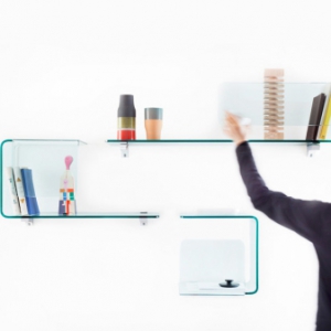 自带护板的玻璃置物模块