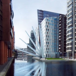 扇形升降的人行桥