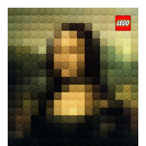 乐高模块拼出的像素名画