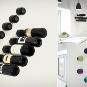 趣味壁挂式酒瓶“架”