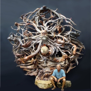 震撼木雕之人与自然