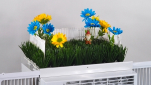 空调机上的小花园