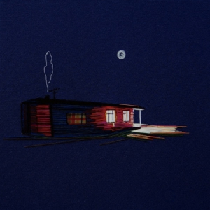 肃静的刺绣建筑速写