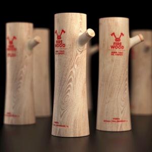 木质“柴火”酒壶